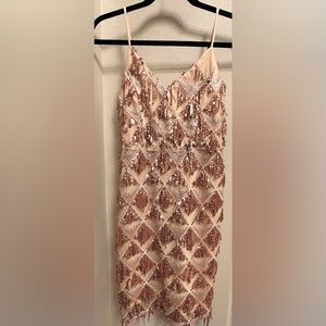 meiLun Gold Sequin Dress. Great for Taylor Swift concert or Great Gatsby Party.